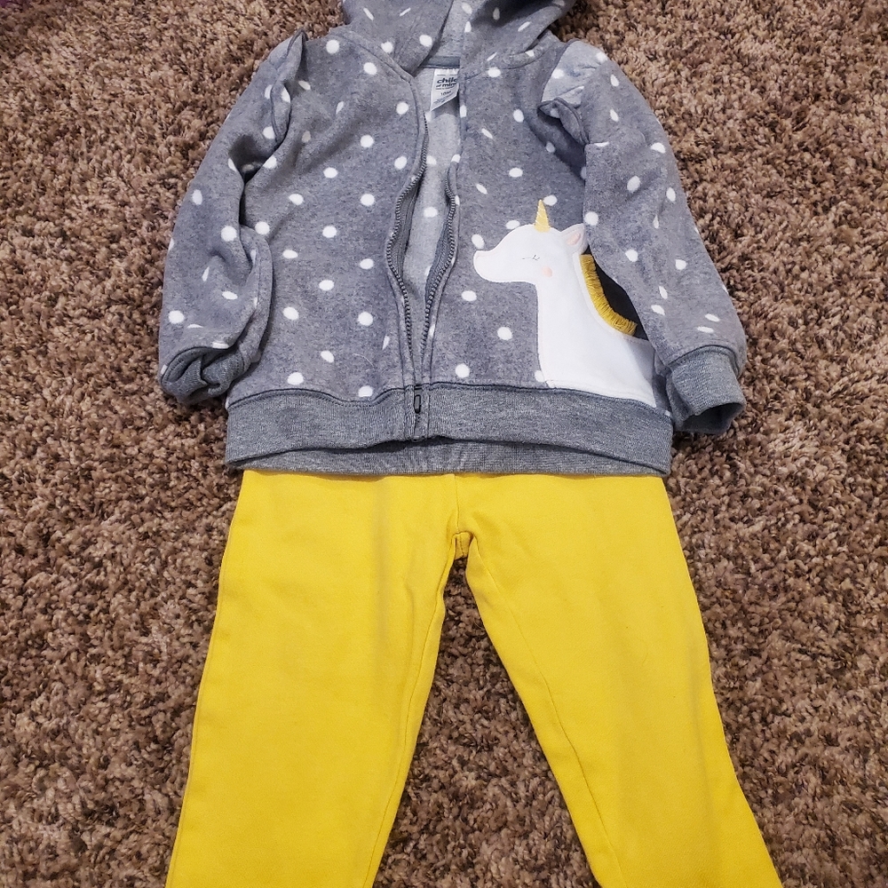 Unicorn Fleece Jacket and leggings 18 Month